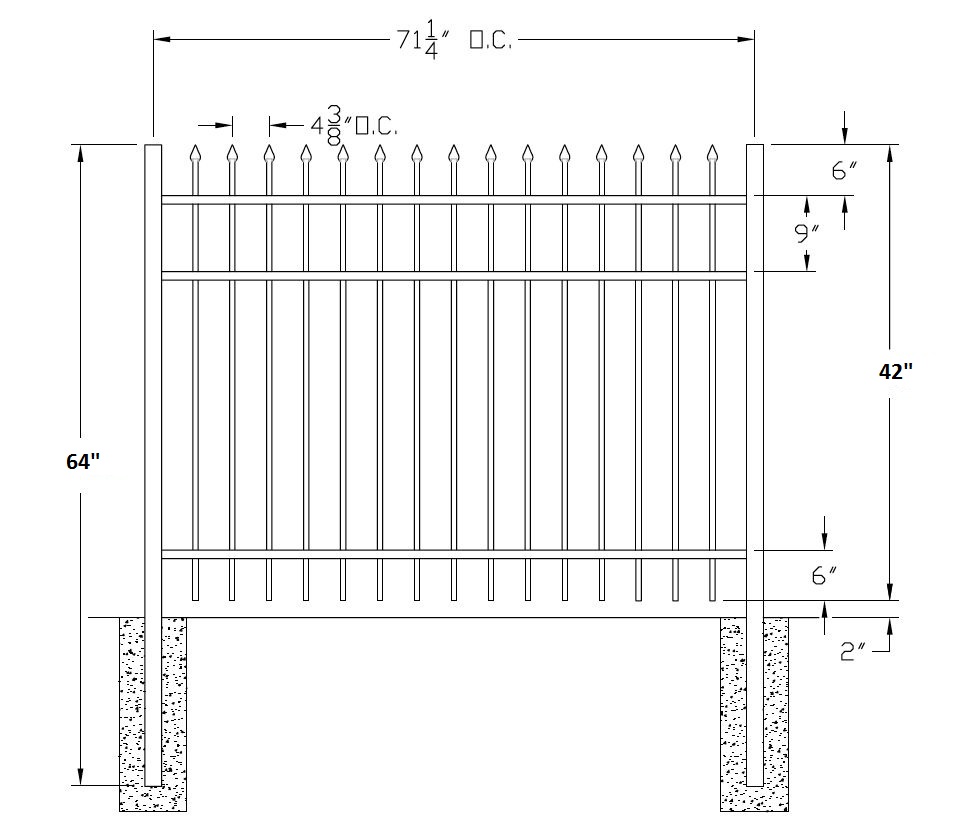 Bennington Industrial Aluminum Fence | Fence-Depot