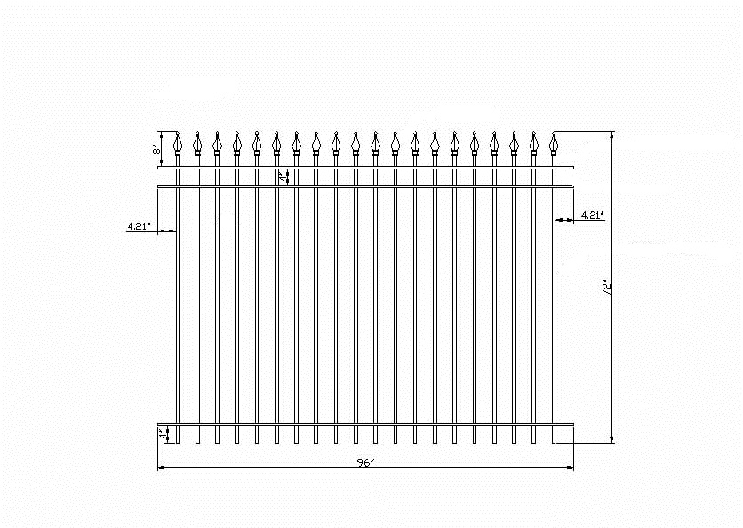 Commercial Grade Wrought Iron Fence