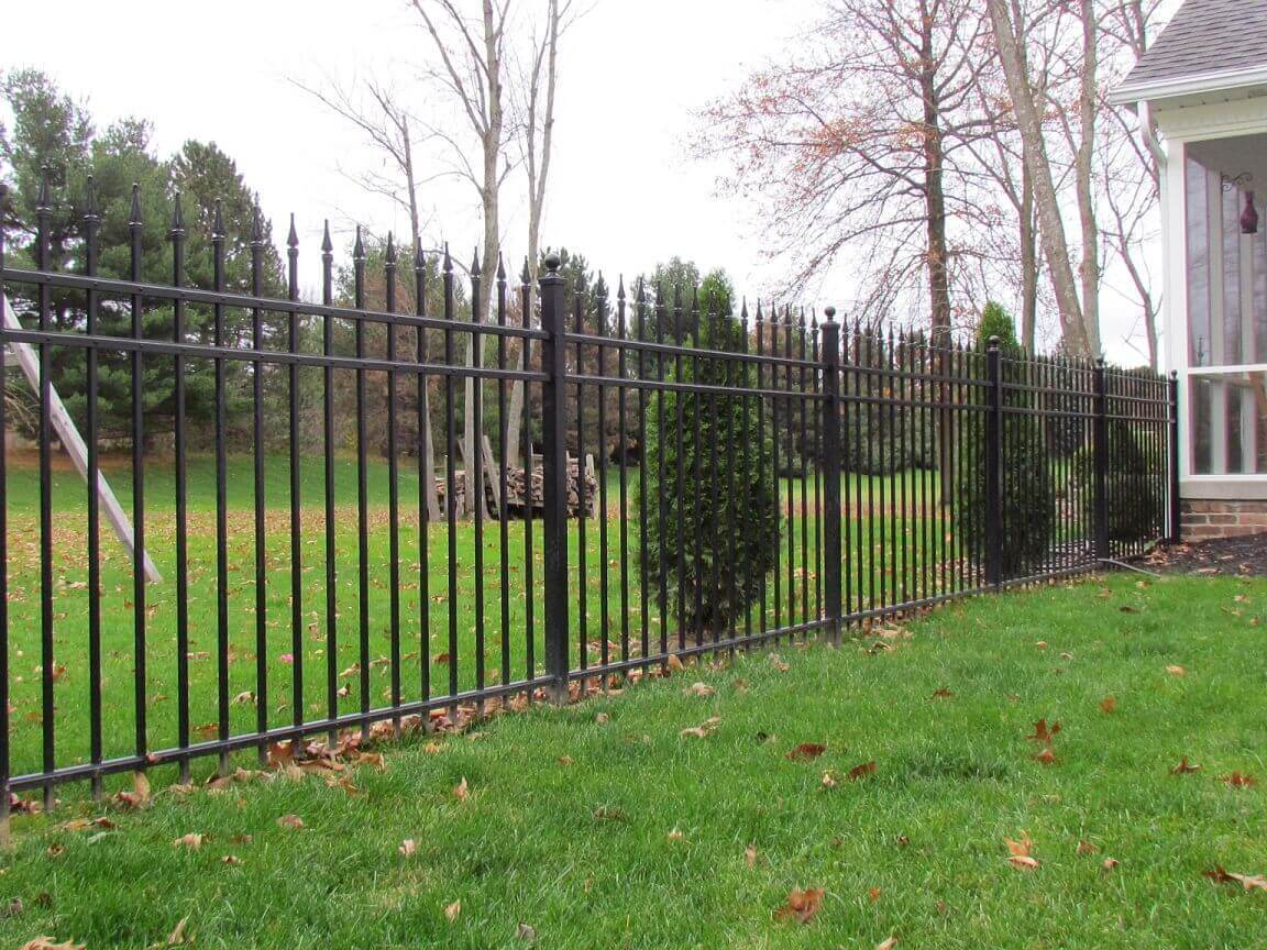 Series B Aluminum Fence With Quad Finials 1 1 