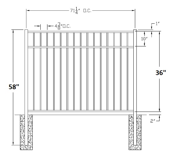 Storrs Industrial Aluminum Fence | Fence-Depot