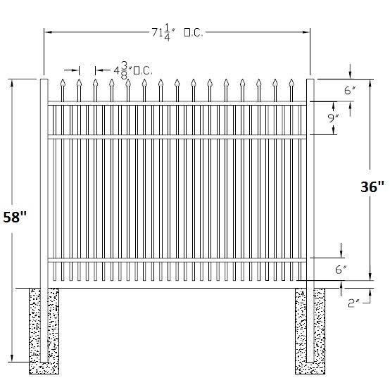 Falcon Residential Aluminum Fence | Fence-Depot